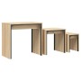 Mesas de centro apilables 3 pzas madera ingeniería roble Sonoma de , Mesas de centro - Ref: Foro24-837823, Precio: 47,47 €, D...