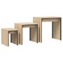 Mesas de centro apilables 3 pzas madera ingeniería roble Sonoma de , Mesas de centro - Ref: Foro24-837823, Precio: 47,47 €, D...