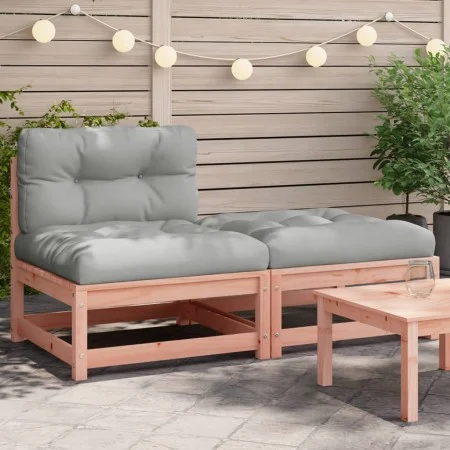 Garden sofa without armrests with cushions and footrest by , Modular outdoor sofas - Ref: Foro24-838131, Price: 128,64 €, Dis...