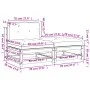 Garden sofa without armrests with cushions and footrest by , Modular outdoor sofas - Ref: Foro24-838131, Price: 128,64 €, Dis...