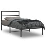 Estructura de cama con cabecero metal negro 100x190 cm de , Camas y somieres - Ref: Foro24-355359, Precio: 61,38 €, Descuento: %