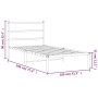Estructura de cama con cabecero metal negro 100x190 cm de , Camas y somieres - Ref: Foro24-355359, Precio: 61,38 €, Descuento: %