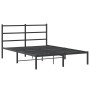 Estructura de cama con cabecero metal negro 140x190 cm de , Camas y somieres - Ref: Foro24-355365, Precio: 90,96 €, Descuento: %