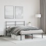Estructura de cama con cabecero metal negro 140x190 cm de , Camas y somieres - Ref: Foro24-355365, Precio: 90,96 €, Descuento: %