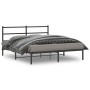 Estructura de cama con cabecero metal negro 150x200 cm de , Camas y somieres - Ref: Foro24-355367, Precio: 93,36 €, Descuento: %