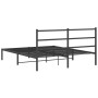 Estructura de cama con cabecero metal negro 150x200 cm de , Camas y somieres - Ref: Foro24-355367, Precio: 93,36 €, Descuento: %