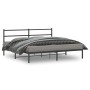 Estructura de cama con cabecero metal negro 193x203 cm de , Camas y somieres - Ref: Foro24-355371, Precio: 104,17 €, Descuent...