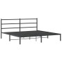 Estructura de cama con cabecero metal negro 193x203 cm de , Camas y somieres - Ref: Foro24-355371, Precio: 104,17 €, Descuent...