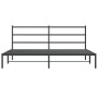 Estructura de cama con cabecero metal negro 193x203 cm de , Camas y somieres - Ref: Foro24-355371, Precio: 104,17 €, Descuent...