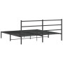 Estructura de cama con cabecero metal negro 193x203 cm de , Camas y somieres - Ref: Foro24-355371, Precio: 104,17 €, Descuent...