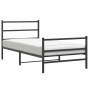 Estructura de cama con cabecero y estribo metal negro 100x200cm de , Camas y somieres - Ref: Foro24-355378, Precio: 69,95 €, ...