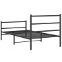 Estructura de cama con cabecero y estribo metal negro 100x200cm de , Camas y somieres - Ref: Foro24-355378, Precio: 69,95 €, ...