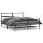 Estructura de cama con cabecero y estribo metal negro 160x200cm de , Camas y somieres - Ref: Foro24-355386, Precio: 108,85 €,...