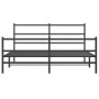 Estructura de cama con cabecero y estribo metal negro 160x200cm de , Camas y somieres - Ref: Foro24-355386, Precio: 108,85 €,...