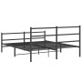 Estructura de cama con cabecero y estribo metal negro 160x200cm de , Camas y somieres - Ref: Foro24-355386, Precio: 108,85 €,...
