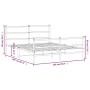 Estructura de cama con cabecero y estribo metal negro 160x200cm de , Camas y somieres - Ref: Foro24-355386, Precio: 108,85 €,...