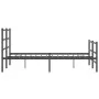 Bed frame with headboard and black metal footboard 140x200cm by , Beds and slatted bases - Ref: Foro24-355384, Price: 93,51 €...