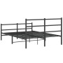 Estructura de cama con cabecero y estribo metal negro 140x200cm de , Camas y somieres - Ref: Foro24-355384, Precio: 94,84 €, ...