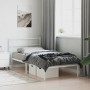 Estructura de cama de metal con cabecero blanco 100x200 cm de , Camas y somieres - Ref: Foro24-355409, Precio: 63,95 €, Descu...