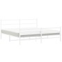 Estructura cama metal con cabecero y estribo blanco 183x213 cm de , Camas y somieres - Ref: Foro24-355437, Precio: 101,92 €, ...