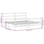 Estructura cama metal con cabecero y estribo blanco 183x213 cm de , Camas y somieres - Ref: Foro24-355437, Precio: 101,92 €, ...