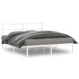 Estructura de cama de metal con cabecero blanca 150x200 cm de , Camas y somieres - Ref: Foro24-355416, Precio: 90,01 €, Descu...