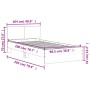 Cama con cabecero madera de ingeniería roble ahumado 100x200 cm de , Camas y somieres - Ref: Foro24-838621, Precio: 197,46 €,...