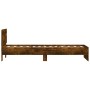 Cama con cabecero madera de ingeniería roble ahumado 90x190 cm de , Camas y somieres - Ref: Foro24-838656, Precio: 80,57 €, D...