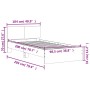 Cama con cabecero madera de ingeniería marrón roble 100x200 cm de , Camas y somieres - Ref: Foro24-838623, Precio: 179,32 €, ...