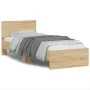 Cama con cabecero madera de ingeniería roble Sonoma 90x190 cm de , Camas y somieres - Ref: Foro24-838654, Precio: 92,47 €, De...