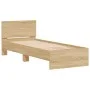 Cama con cabecero madera de ingeniería roble Sonoma 90x190 cm de , Camas y somieres - Ref: Foro24-838654, Precio: 92,47 €, De...