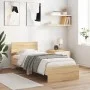 Cama con cabecero madera de ingeniería roble Sonoma 90x190 cm de , Camas y somieres - Ref: Foro24-838654, Precio: 92,47 €, De...