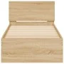 Cama con cabecero madera de ingeniería roble Sonoma 90x190 cm de , Camas y somieres - Ref: Foro24-838654, Precio: 92,47 €, De...