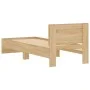 Cama con cabecero madera de ingeniería roble Sonoma 90x190 cm de , Camas y somieres - Ref: Foro24-838654, Precio: 92,47 €, De...