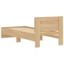 Cama con cabecero madera de ingeniería roble Sonoma 90x190 cm de , Camas y somieres - Ref: Foro24-838654, Precio: 89,49 €, De...