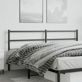 Cabecero de metal negro 193 cm de , Cabeceros y pies de cama - Ref: Foro24-355402, Precio: 29,66 €, Descuento: %