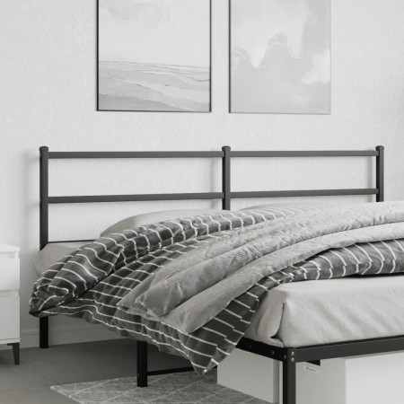 Cabecero de metal negro 193 cm de , Cabeceros y pies de cama - Ref: Foro24-355402, Precio: 29,66 €, Descuento: %
