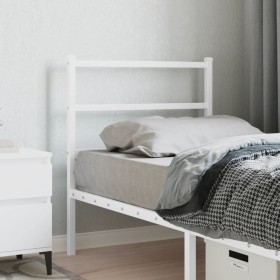 Cabecero de metal blanco 75 cm de , Cabeceros y pies de cama - Ref: Foro24-355440, Precio: 19,69 €, Descuento: %