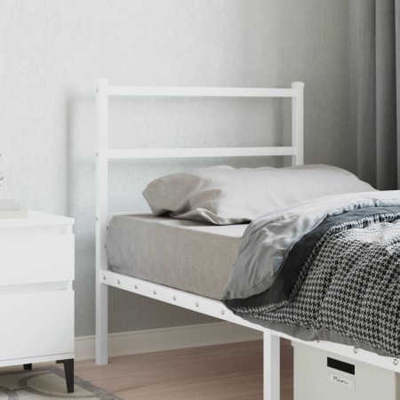 Cabecero de metal blanco 75 cm de , Cabeceros y pies de cama - Ref: Foro24-355440, Precio: 19,69 €, Descuento: %