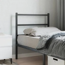 Black metal headboard 80 cm by , Headboards and footboards - Ref: Foro24-355392, Price: 19,43 €, Discount: %