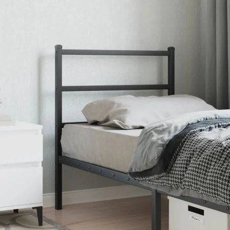 Black metal headboard 80 cm by , Headboards and footboards - Ref: Foro24-355392, Price: 19,43 €, Discount: %