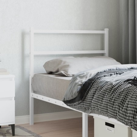 Cabecero de metal blanco 90 cm de , Cabeceros y pies de cama - Ref: Foro24-355442, Precio: 21,76 €, Descuento: %