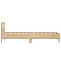 Estructura de cama cabecero luces LED roble Sonoma 90x190 cm de , Camas y somieres - Ref: Foro24-838745, Precio: 91,48 €, Des...