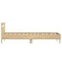 Estructura de cama cabecero luces LED roble Sonoma 90x190 cm de , Camas y somieres - Ref: Foro24-838745, Precio: 87,11 €, Des...