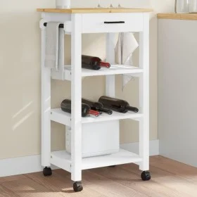 Carrito de cocina MONZA madera maciza de pino 48x40x90 cm de , Carros de cocina y comedor - Ref: Foro24-376081, Precio: 89,23...