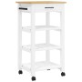 Carrito de cocina MONZA madera maciza de pino 48x40x90 cm de , Carros de cocina y comedor - Ref: Foro24-376081, Precio: 94,16...