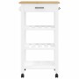 Carrito de cocina MONZA madera maciza de pino 48x40x90 cm de , Carros de cocina y comedor - Ref: Foro24-376081, Precio: 94,16...
