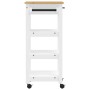 Carrito de cocina MONZA madera maciza de pino 48x40x90 cm de , Carros de cocina y comedor - Ref: Foro24-376081, Precio: 94,16...