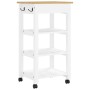 Carrito de cocina MONZA madera maciza de pino 48x40x90 cm de , Carros de cocina y comedor - Ref: Foro24-376081, Precio: 94,16...