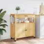 Carrito de cocina MONZA madera maciza de pino 84x40x90 cm de , Carros de cocina y comedor - Ref: Foro24-376106, Precio: 150,8...